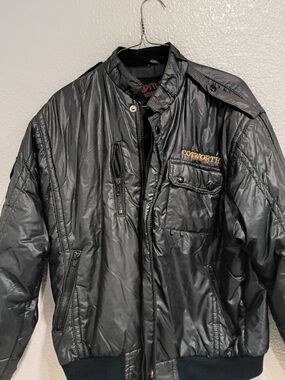 UpStream CosWorth Men's  Vintage Racing Black Quilted Jacket M